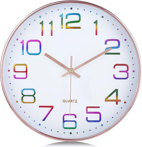 Wanduhr bunt lautlos - wanduhr, 3d
