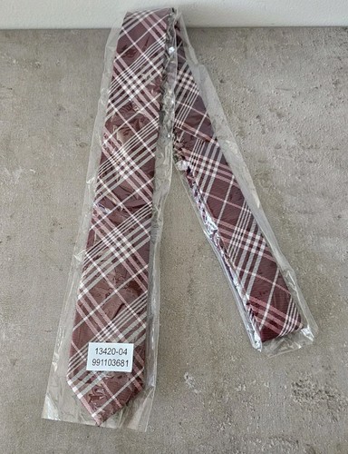 Krawatte bordeaux weiss