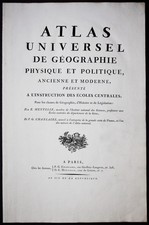 Atlas Universelle title page Titelblatt Titel Mentelle Chanlaire 1797