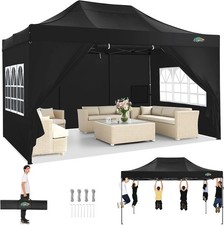 COBIZI Faltpavillon 3x4,5m Wasserdicht Stabil Garten Pavillon mit 4 Seitenteilen