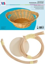 VBS Bastelset Peddigrohr Brotkorb Geflecht  H10cm L28cm Ø16cm - Kreativset DIY