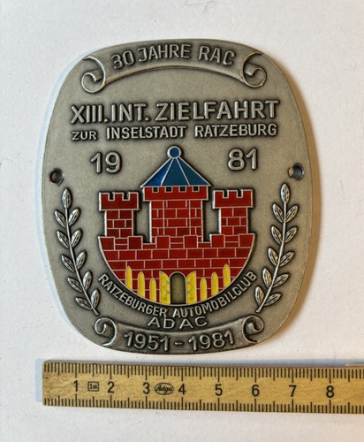Plakette adac zielfahrt - plakette,