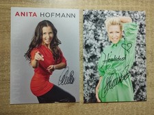 Anita und Alexandra Hofmann Sängerinnen 2.Original signierte Autogrammkarten