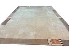 Nepal Absolut Top Qualität Modern Design Handgeknüpf 400x300 Beste Pastell Beige