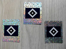 3 Vereins - Aufkleber, Glitzer-Wappen vom Hamburger SV
