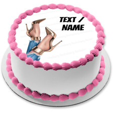 Frau High Heels Tortenaufleger