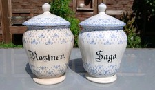 Seltene Villeroy und Boch Mettlach "Olaf" Vorratsbehälter Sago Rosinen um 1900