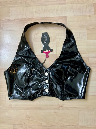 Koucla vinyl lack top crop - vinyl,