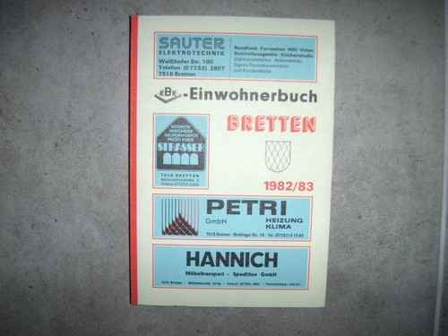 Bretten einwohnerbuch - bretten,,