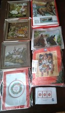 10+1 Packungen Sticken Buch Stickpackung Adventskalender Weihnachten Konvolut