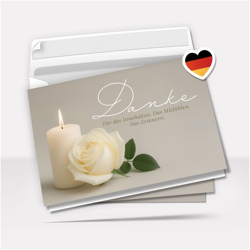 Trauer danksagungskarten - 10,