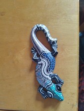 Kunsthandwerk , Krokodil, Holz, Bemalt