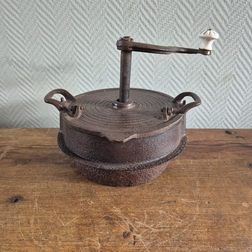 Antieke koffiebrander pan - antieke,