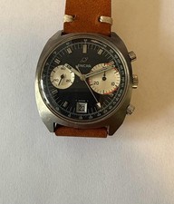 Enicar Big Eye Stahl Chronographe