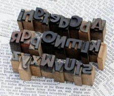 A-Z mix Alphabet Holzlettern Plakatschrift Lettern Holzbuchstaben Plakatlettern.