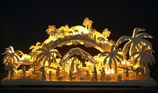 LED 3D-Schwibbogen 72cm Holz