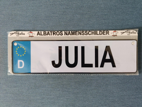 Julia namensschild blechschild - julia,