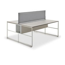 MDF Italia 20.VENTI Doppelschreibtisch (Weiß, B 180 x H 75 x T 90cm)