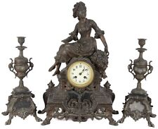 Antike Französische Kamin Uhr um 1870  Signiert mit "Medaille De Bronze"