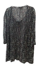 Ulla Popken Tunika Bluse Schlupfbluse, mehrfarbig floral, Gr. 50/52