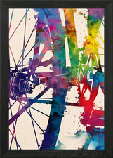 Radfahren Silhouette Gerahmtes