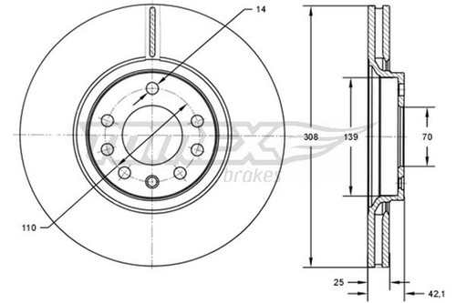 Bremsscheibe tomex brakes - tomex,