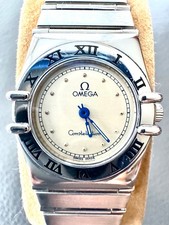 Omega Constellation Damenuhr Armbanduhr, Stahl 1992 mit Rechnung