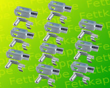 10 x Gabelkopf - Gabelgelenk 4x8 DIN71752 - M4 + Sicherungsbolzen / ES-Bolzen