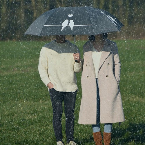 Partnerschirm schwarz love - -, "love
