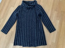 Damen Cardigan Strickmantel, Hahnentritt Muster Gr. L 40 blau/grau Zustand 1A