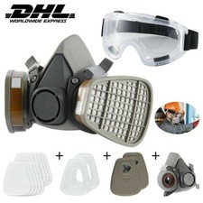 Staubmaske 15 in 1 Gasmaske Lackiermaske Atemschutz Vollmasken mit 10Filter 6200