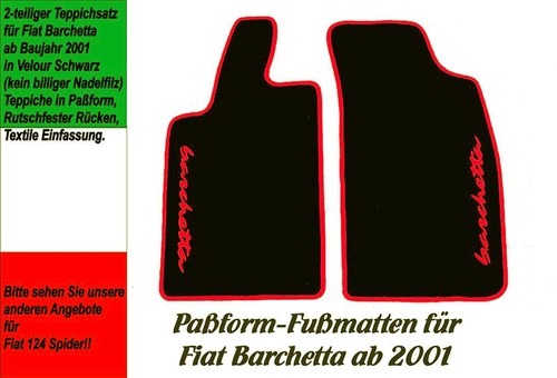 Fußmatten für fiat barchetta - für,
