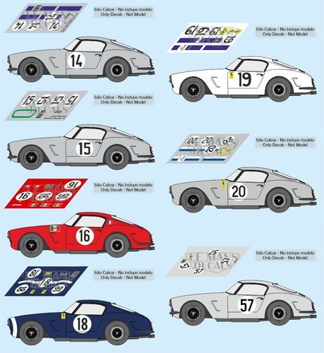Decals ferrari 250 swb - ferrari,