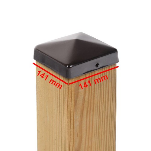 Pfostenkappe schwarz pyramide - pfostenkappe,