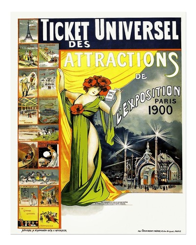 Vintage paris 1900 ausstellung - vintage,