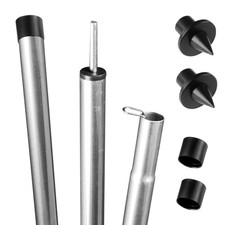 Stahl Zeltstange mit Spitze stufenlos Teleskopstange 170-260 cm Aufstellstange B