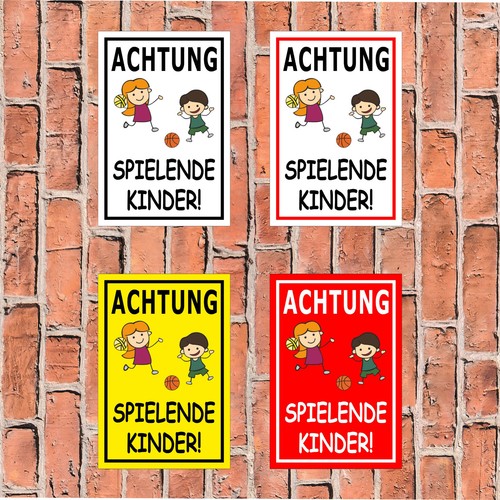Schild achtung spielende - schild,