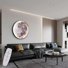 LED Deckenleuchte Dimmbar Mit Fernbedienung,Modern Art Deco Mond Lampe Küche