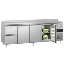 GGM Gastro Kühltisch ECO - 2230x700mm - mit 3 Türen & 2 Schubladen & mit