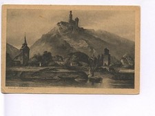 Die Marksburg am Rhein Künstler-AK ngl 18.378