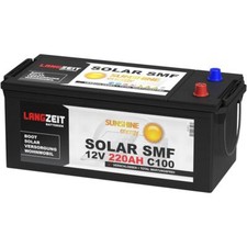 Solarbatterie 220Ah 12V USV Boot Wohnmobil Versorgungs Batterie Solar SMF 180Ah