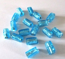 37 Glas Beads Hellblau ~