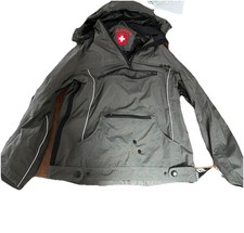Wellensteyn Regenjacke leicht Übergangsjacke Gr. M grau gestreift Windbreaker
