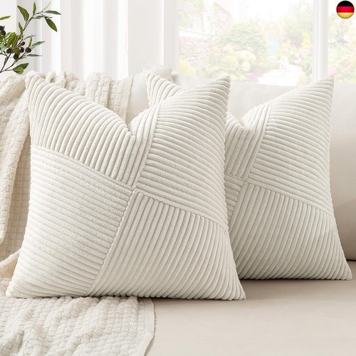 Miulee kissenbezug 40x40 creme - 40x40,