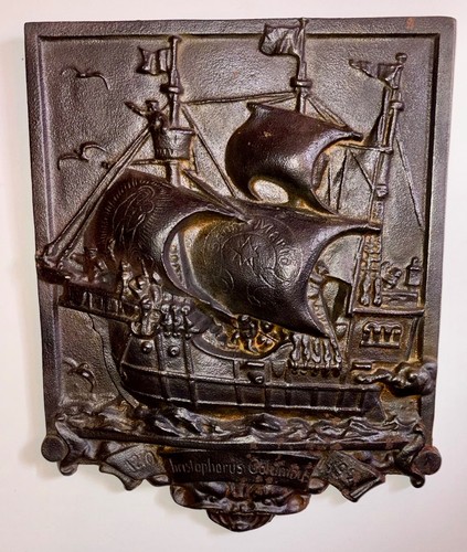 Antike gusseisen wandplakette - antike,