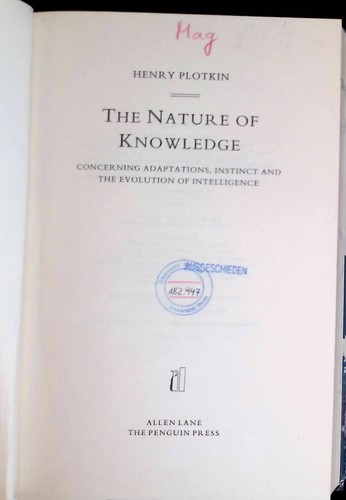 The nature knowledge - of,