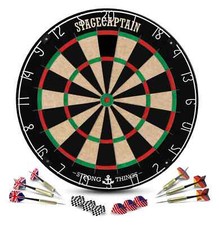 Profi Dartscheibe Sisal Dartboard Bristle Board 6 Steeldart Pfeile Flights Set
