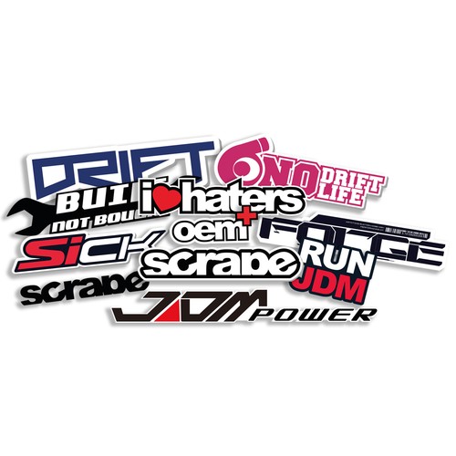 Jdm sticker set japan auto - sticker,