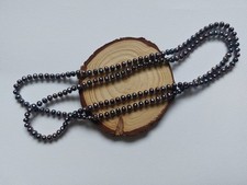 Perlenkette, grau/lila/grün