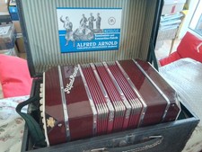 Sehr schönes altes Bandoneon ca. 30 er Jahre von Alfred Arnold , Carlsfeld gebr.